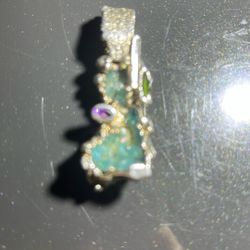 Peridot & Amethyst Pendant