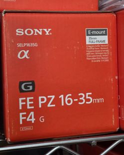 Sony FE 16-35mm f4 G PZ lens