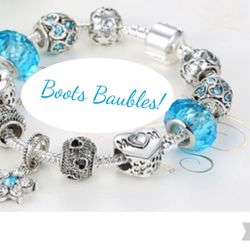 Blue flower mom bracelet