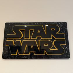 Handmade Star Wars 3D wall sign made of acrylic + Free Metal Pic