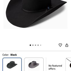 Resistol Black Cowboy Hat Tejana