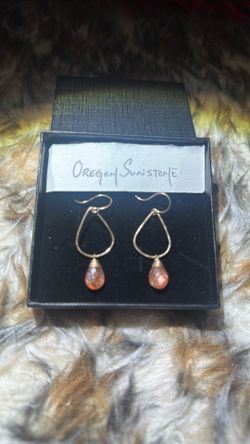 Oregon Sunstone earrings
