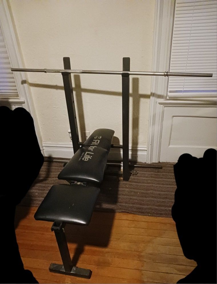 Weight Bench + Bar