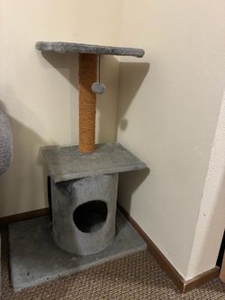 Small gray cat tree