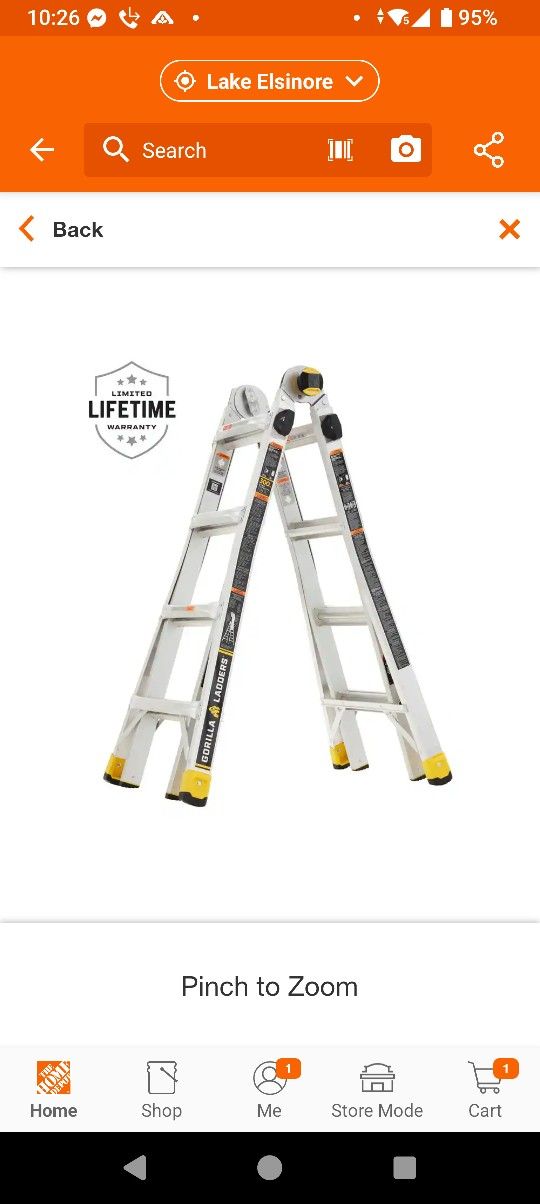 Gorilla Ladder Model # GLMPXA-18