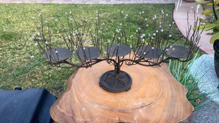 Wrought iron candle holder