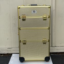 Brand New Make Gold Make Up Case 