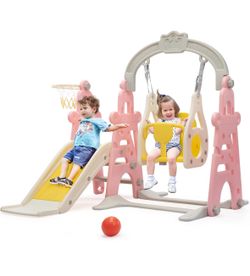 Toddlers Slide and Swing Set