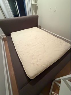 Crate & Barrel Upholstered Platform Bed Ful