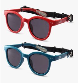 Kids Sunglasses with Adjustable Strap – 2 Pack(cash only)