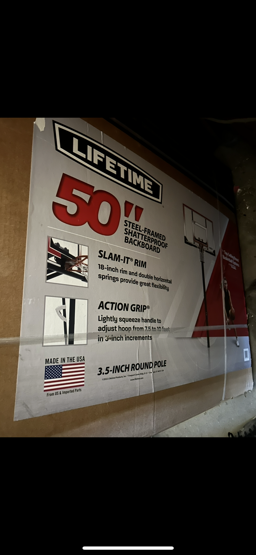 Lifetime 50” in ground basketball hoop