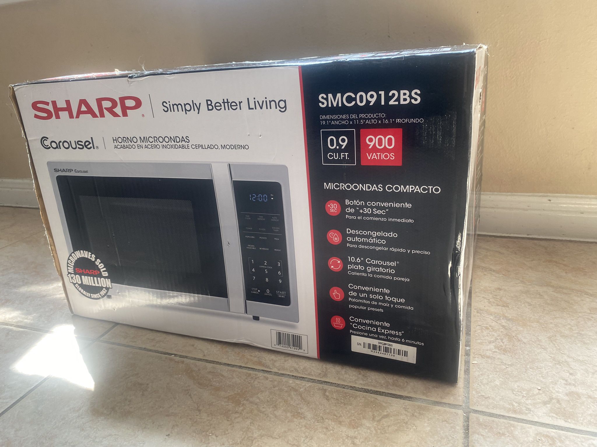 Unopened Sharp Microwave SMC0912BS