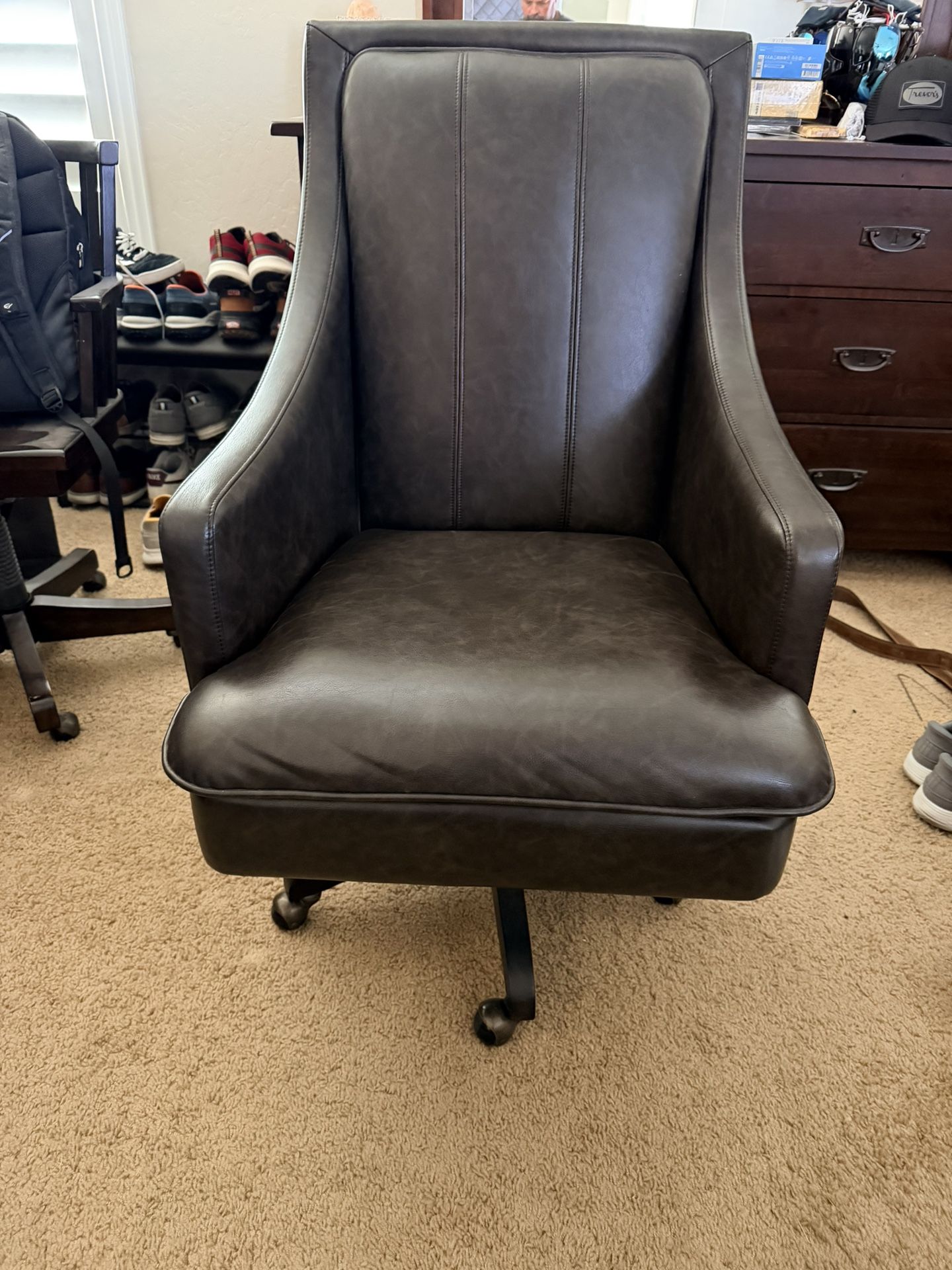Leather Swivel Office Chair