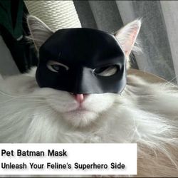 🦇 New! Cat Batman Mask w Strap Feline Superhero Cosplay Cat Costume