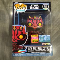 Funko Pop Star Wars Darth Maul Kyber Crystal 848 SDCC 2026 LE 9500 Vinyl +case