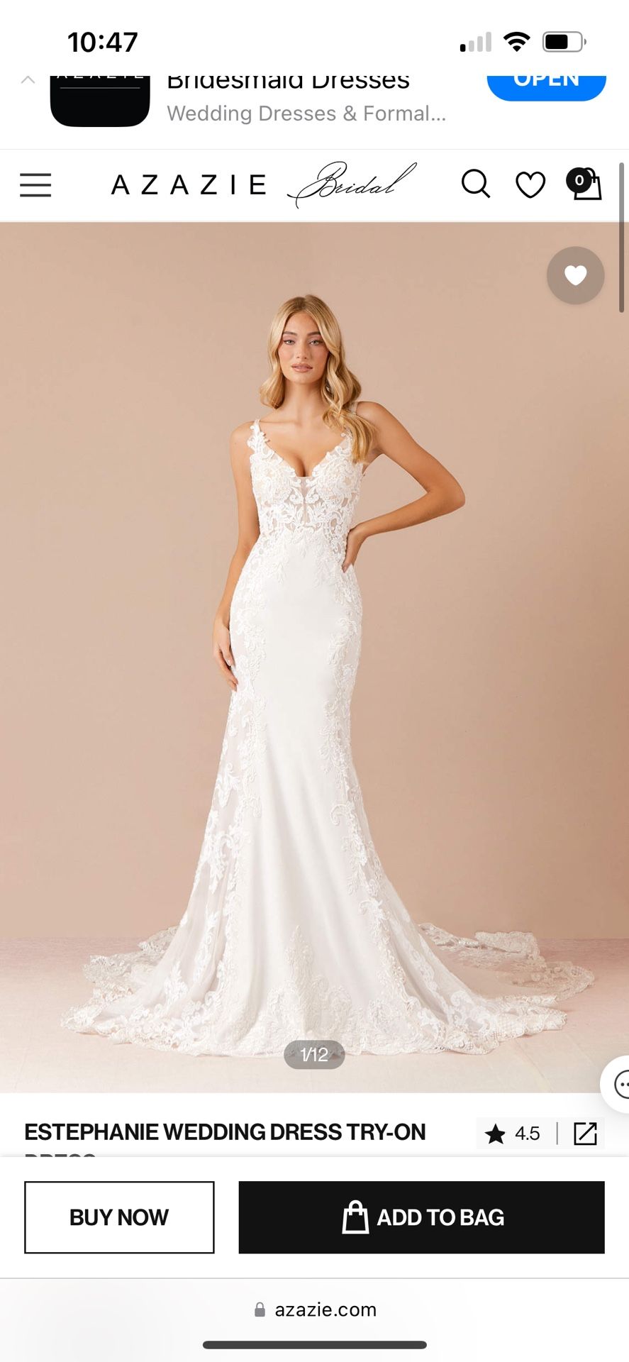 Brand New Wedding Dress With Tags Size 0