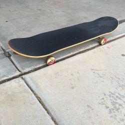 Custom Made Skateboard With Toy Machine Label On Back