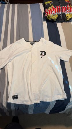 Primitive White Button-Up Baseball Jersey - Size XL