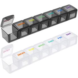 NEW Weekly Pill Organizer Box - Set Of 2