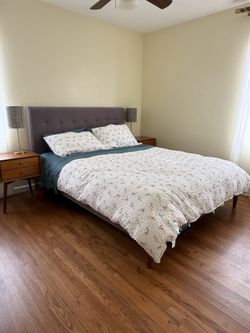 West Elm Emmett Tufted Queen Bed frame