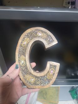 Letter C Wood Table Decor