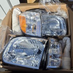 05-07 Toyota Sequoia / 05-06 Toyota Tundra Crew Cab Headlights Faros Calaveras Micas Luces Lamps
