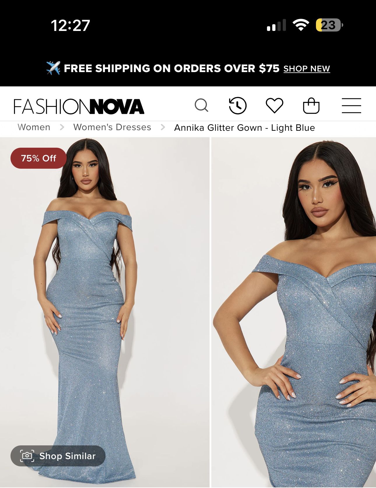 Fashion Nova Sequin  Dress 