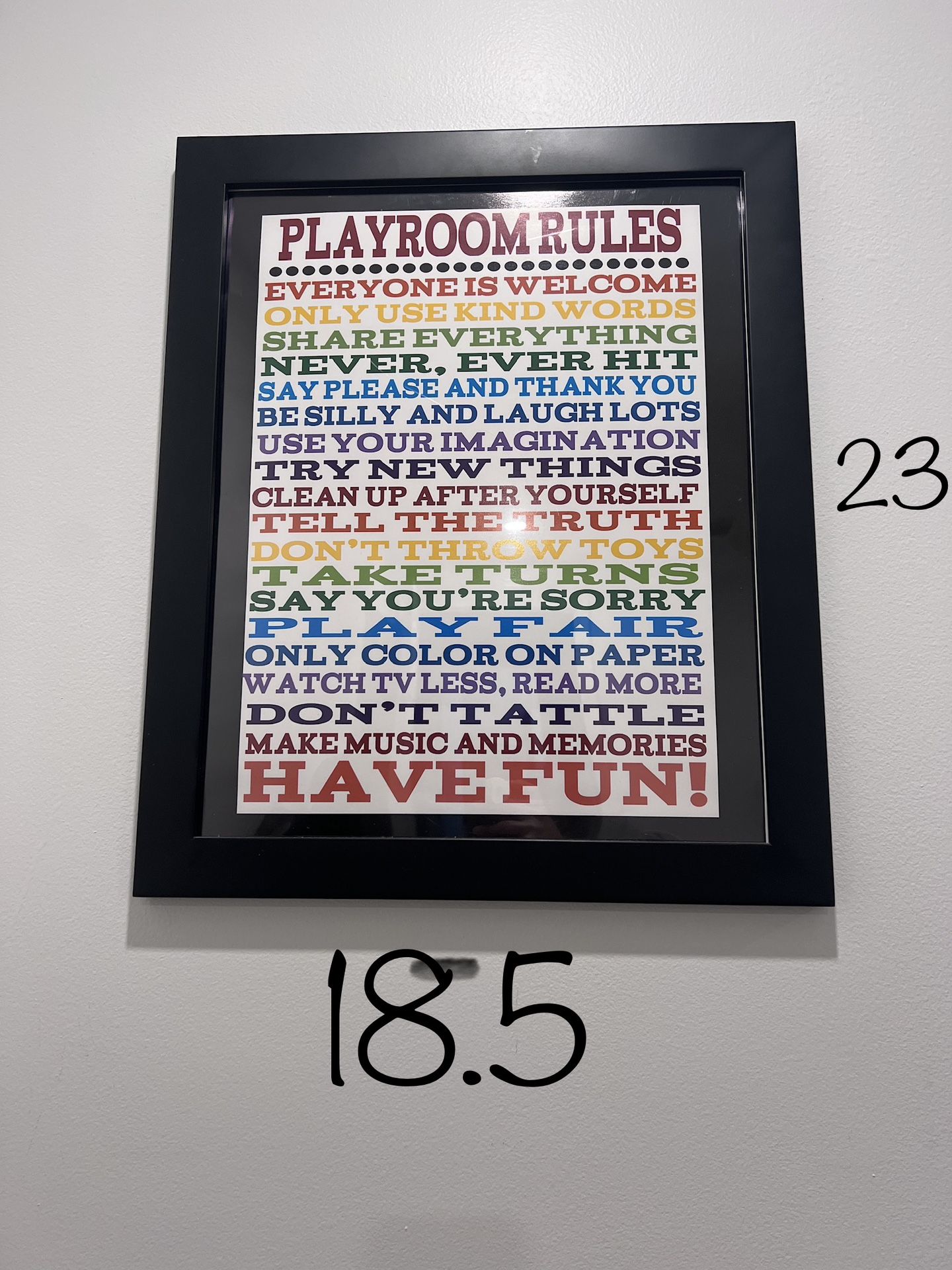 PLAYROOM RULES PICTURE