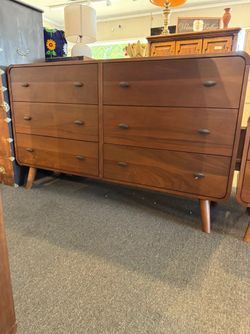 Dark Walnut Mid Century Modern Style Dresser MCM