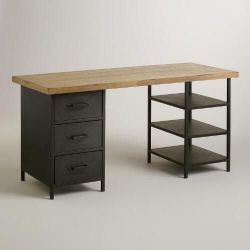 World Market metal Desk with drawers