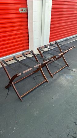 Folding Wood Luggage Rack Set of 2