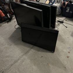 Lot Of Four TVs For Sale (Non-smart), 32 Inch Vizio, 40 Inch Vizio, 40 Inch Sony, 32 Inch Sony, With Remotes 