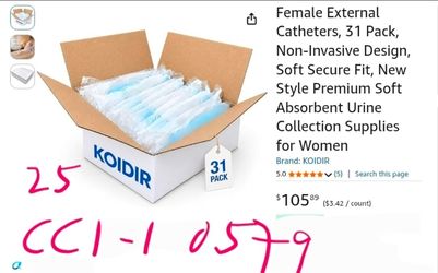 Female External Catheters, 31 Pack, Non-Invasive Design, Soft Secure Fit, New Style Premium Soft Absorbent Urine Collection Supplies for Women BRAND N
