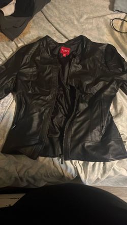 Guess leather jacket women M