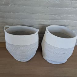 2x GoodPick Cotton Laundry Baskets