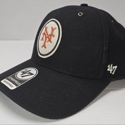 New York Mets '47 Midfield Coopersville Snapback Hat Black NEW w/Tags