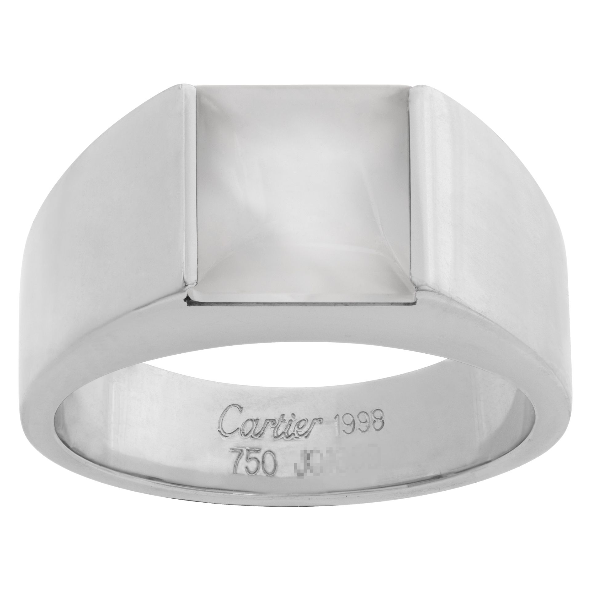 Cartier Tank ring in 18k white gold with moonstone