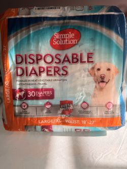 Simple Solution Disposable Dog Diapers, Female Dog Diapers, Puppy Potty Training