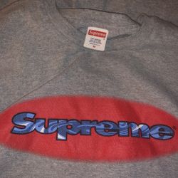 2018 Supreme Ripple Graphic Gray Long Sleeve