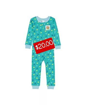 Cocomelon Baby Blue Whale Infant Cotton Sleeper Pajamas
