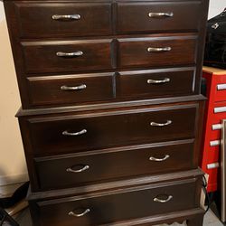 Solid Wood Dark Brown Dresser