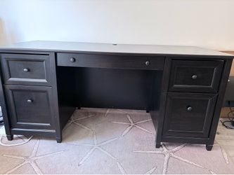 Wood Desk (Espresso) with Chair