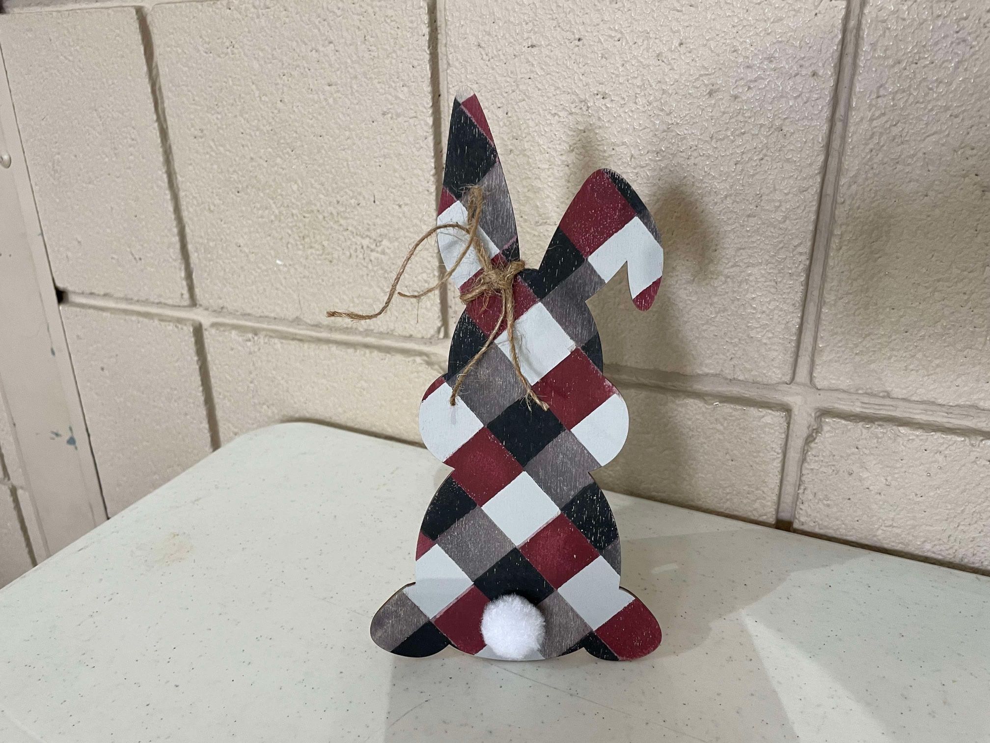 Hand Painted Plaid Easter Bunnies