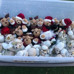 Vintage PBC Christmas Plushies 24 Pieces Mix Plushy 