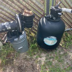 Pool Pump 3/4 HP And Sand Filter Pool Season SM1900