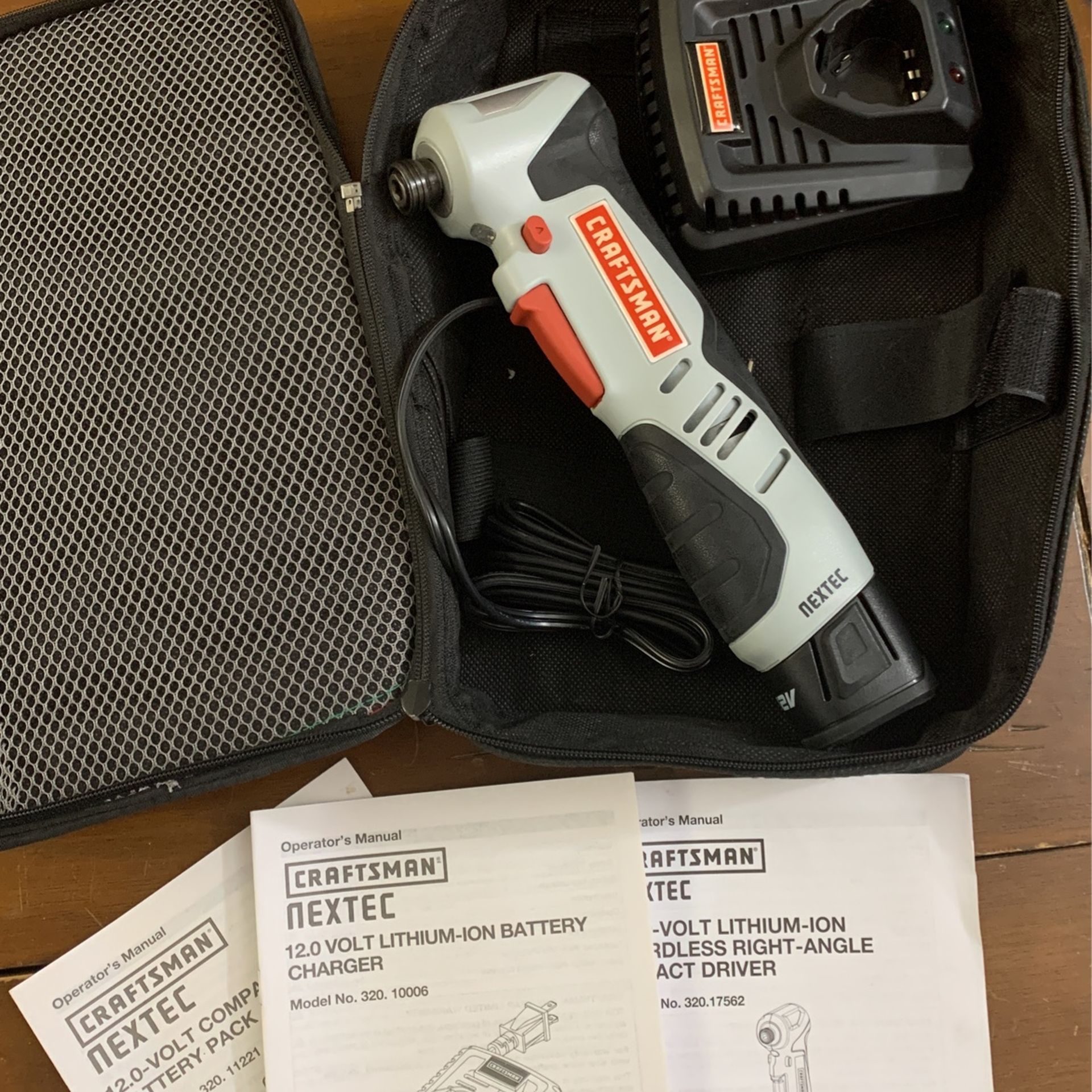 Craftsman Nextec 12V Right Angle Impact Driver w/ Battery, Charger & Carry Case