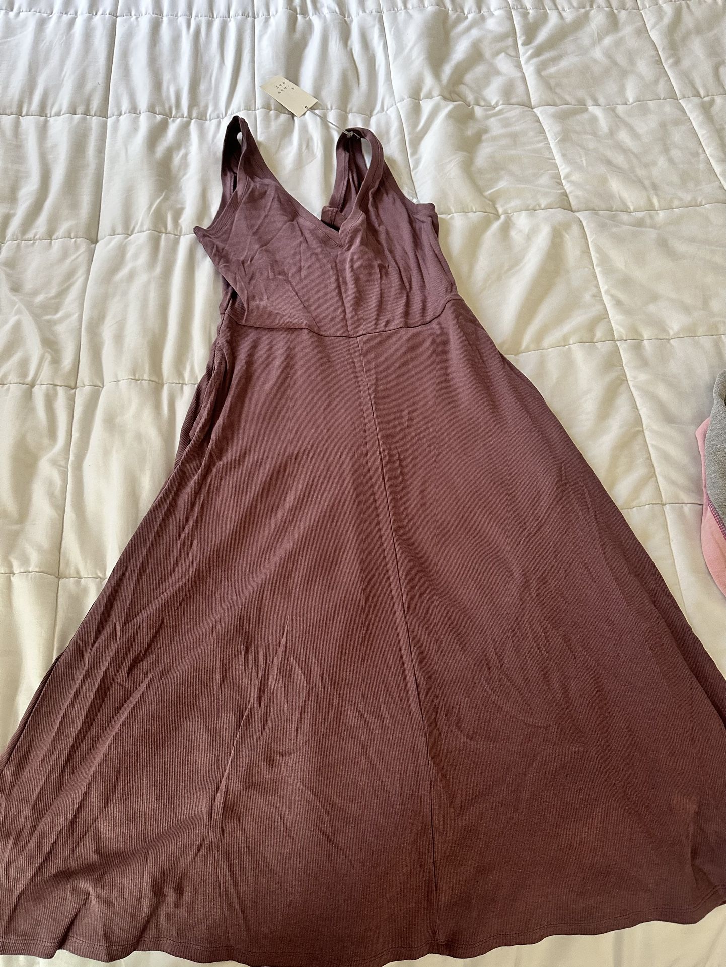 New Plum Dress W/ Pockets