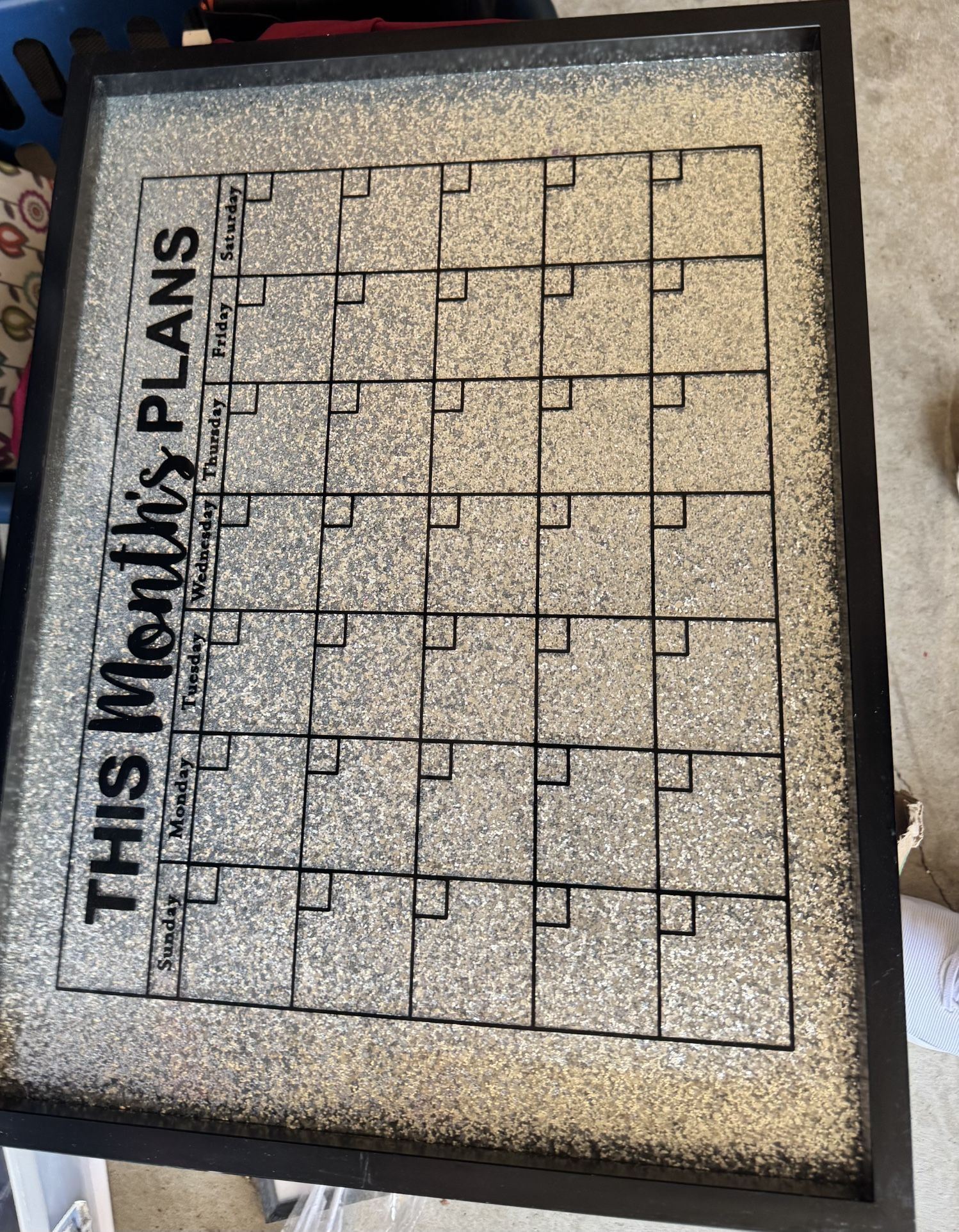 Planner Board With Glass Glidder Background