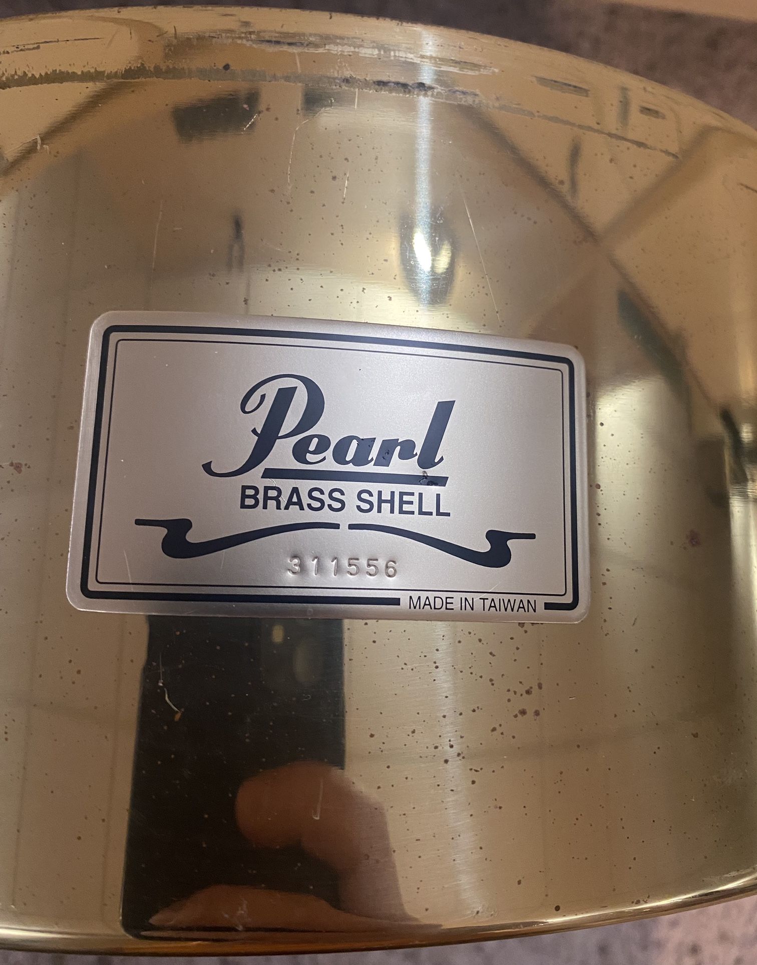 Pearl Free Floating all Brass Shell 8 Lug 6.5x14 Snare Drum (1990’s)