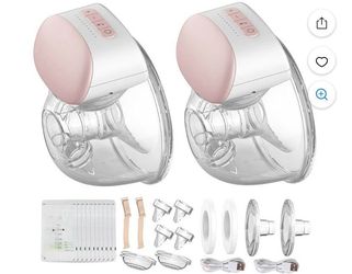 2/1pcs BB-P1 Wearable Breast Pump Hands Free Electric Portable Wearable Breast Pumps BPA-free Breastfeeding Milk Collector